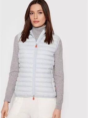 SAVE THE DUCK Pale Blue Quilted Packable Vest - Women